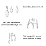 V Jewellery - S925 Sterling Silver Lobe Tassel Earrings White Gold Plated E738 - Jewelry Noco