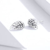 V Jewellery - S925 Sterling Silver Angel Wing Earrings E882 - Jewelry Noco