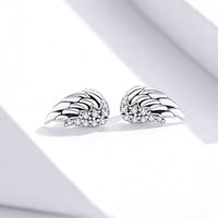 V Jewellery - S925 Sterling Silver Angel Wing Earrings E882 - Jewelry Noco