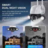 ESCAM QF233 3MP Outdoor Pan/Tilt WiFi Auto-Tracking Camera with Spotlights IR Nightvision App - security Escam