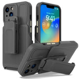 Apple iPhone 13 - Explorer Thick Rugged Cover with Removable Rotating Strap/Belt Clip - Grey - Cover Noco