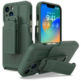 Apple iPhone 13 - Explorer Thick Rugged Cover with Removable Rotating Strap/Belt Clip - Green - Cover Noco