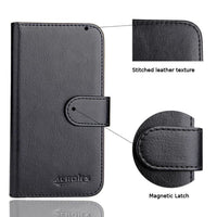 Flip Phone Cover/Wallet Adhesive Back Magnetic Latch - For BLACKVIEW BV9600 BV9600E - acc Noco