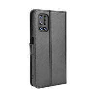 Phone Wallet with Flip Front Card Slots Leather Texture - For DOOGEE N40 PRO Phone - Black - acc Noco