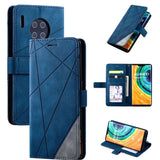 Huawei Mate 30 PRO - Rhombus Phone Wallet with Flip Front Card Slots - Blue - Cover Noco