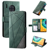 Huawei Mate 30 PRO - Rhombus Phone Wallet with Flip Front Card Slots - Green - Cover Noco