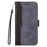 Phone Wallet with Flip Front Card Slots Two Tone Colours - For MOTOROLA MOTO G9 PLAY Phone - acc Noco