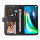 Phone Wallet with Flip Front Card Slots Two Tone Colours - For MOTOROLA MOTO G9 PLAY Phone - acc Noco