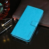Faux Leather Texture Flip Phone Cover/Wallet - For Doogee N20 Phone - Light Blue - acc Noco