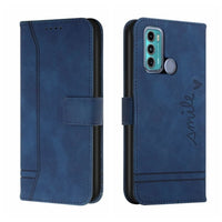 Smile Phone Wallet with Flip Front Card Slots - For MOTOROLA MOTO G31 / MOTO G41 - Blue - acc Noco