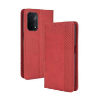 Thatch Flip Cover Case Credit Card Slots Magnetic Closing - For Oppo A54 5G A74 5G A93 5G - Red - acc Noco
