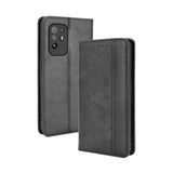 Thatch Flip Cover Case Credit Card Slots Magnetic Closing - For Oppo A94 5G / Oppo F19+ Pro 5G / Reno5 Z 5G - Black - acc Noco