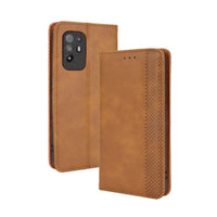 Thatch Flip Cover Case Credit Card Slots Magnetic Closing - For Oppo A94 5G / Oppo F19+ Pro 5G / Reno5 Z 5G - Brown - acc Noco
