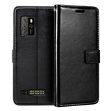 Flip Phone Cover/Wallet - For Oukitel WP10 Rugged Phone - Black - acc Noco
