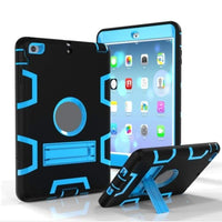 Rugged Shockproof Protective Tablet Cover with Stand for Apple iPad Mini 4 / iPad Mini 5 - Black and Blue - acc Noco