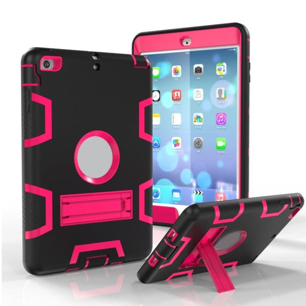 Rugged Shockproof Protective Tablet Cover with Stand for Apple iPad Mini 4 / iPad Mini 5 - Black and Rose - Cover Noco