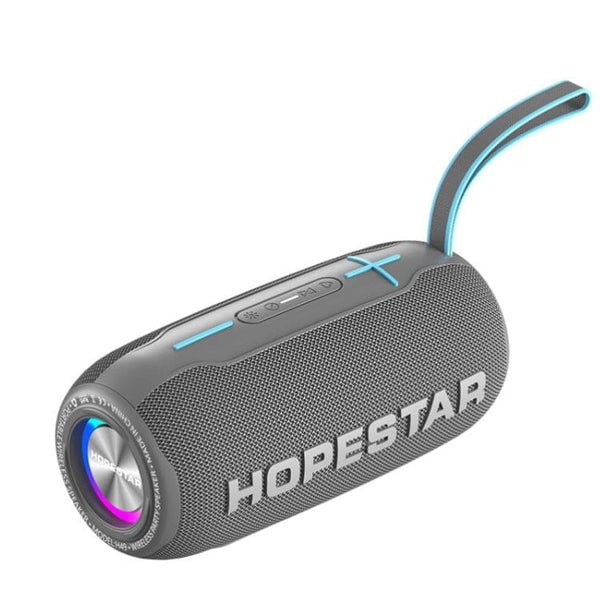 Hopestar H49 10W Bluetooth Speaker 2400mAh Battery TWS LED Light Bass Chamber Water Resistant - Grey - bluetooth speaker Hopestar