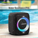 Hopestar Party 100 50W Big Bluetooth Speaker Cube 10000mAh Battery/Power Bank TWS Big LED Light - bluetooth speaker Hopestar