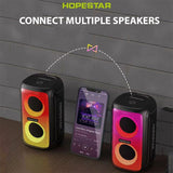 Hopestar Party 110 Mini 16W Bluetooth Speaker Big 6000mAh Battery TWS Flowing LED Lights - bluetooth speaker Hopestar