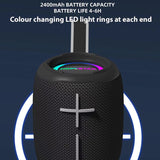 Hopestar P20 Mini Bluetooth Speaker 2400mAh Battery TWS LED Lights Water Resistant - bluetooth speaker Hopestar