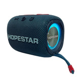 Hopestar P32 Mini 5W Bluetooth Speaker 1800mAh Battery TWS LED Light Bass Chamber - Blue - bluetooth speaker Hopestar