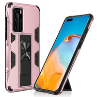 Huawei P40 - Shockproof Protective Case with Metal Patch / Stand - Rose Pink - Cover Noco
