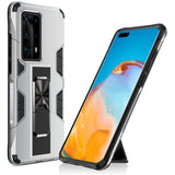 Huawei P40 PRO / P40 PRO+ Shockproof Protective Case with Metal Patch / Stand - Silver - Cover Noco