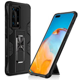 Huawei P40 PRO / P40 PRO+ Shockproof Protective Case with Metal Patch / Stand - Black - Cover Noco