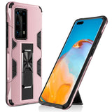 Huawei P40 PRO / P40 PRO+ Shockproof Protective Case with Metal Patch / Stand - Rose Pink - Cover Noco