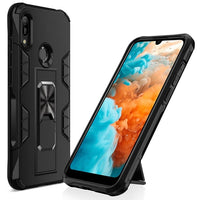 Huawei Y6 2019 / Y6 Prime 2019 - Shockproof Protective Case with Metal Patch / Stand - Black - Cover Noco