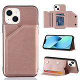 Apple iPhone 14 - Shockproof Protective Rear Case with Wallet Card Holder/Stand - Pink - Cover Noco