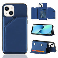 Apple iPhone 14 PLUS - Shockproof Protective Rear Case with Wallet Card Holder/Stand - Blue - Cover Noco