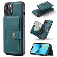 Apple iPhone 14 - Shockproof Protective JH Cover with Magnetic Detachable Wallet Self Aligning - Blue - Cover Noco