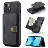 Apple iPhone 14 - Shockproof Protective JH Cover with Magnetic Detachable Wallet Self Aligning - Black - Cover Noco