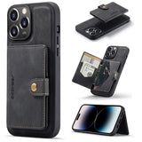 Apple iPhone 14 PRO MAX - Shockproof Protective JH Cover with Magnetic Detachable Wallet Self Aligning - Black - Cover Noco