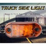 [3 PACK] Amber LED Marker Lights for Trailer Truck Caravan Boat Black base - Automotive Noco