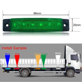 [4 Pack] RED LED Marker Lights for Trailer Truck Caravan Boat Black base 6 LED - Automotive Noco