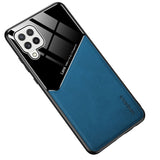 Leather and Glass Shockproof Cover - For Samsung Galaxy A22 4G - Blue - Cover Noco
