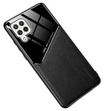 Leather and Glass Shockproof Cover - For Samsung Galaxy A22 4G - Black - Cover Noco