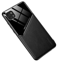 Leather and Glass Shockproof Cover - For Samsung Galaxy A22 5G - Black - Cover Noco