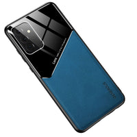 Leather and Glass Shockproof Cover - For Samsung Galaxy A72 4G / A72 5G - Blue - Cover Noco