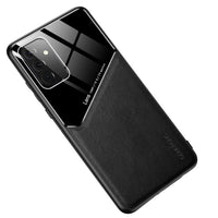 Leather and Glass Shockproof Cover - For Samsung Galaxy A72 4G / A72 5G - Black - Cover Noco