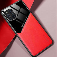 Leather and Glass Shockproof Cover - For OPPO FIND X3 / FIND X3 PRO - Red - Cover Noco