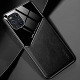 Leather and Glass Shockproof Cover - For OPPO FIND X3 / FIND X3 PRO - Black - Cover Noco