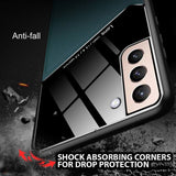 Leather and Glass Shockproof Cover - For Samsung Galaxy S22 - Cover Noco