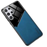 Leather and Glass Shockproof Cover - For Samsung Galaxy S22 Ultra - Blue - Cover Noco