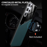 Leather and Glass Shockproof Cover - For Samsung Galaxy S22 Ultra - Cover Noco