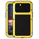 Apple iPhone 13 - Love Mei Metal Shockproof Dustproof Water Resistant Rugged Full Cover Built-In Screen Protector - Cover Noco