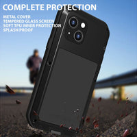 Apple iPhone 13 Pro Max - Love Mei Metal Shockproof Dustproof Water Resistant Rugged Full Cover Built-In Screen Protector - Cover Noco