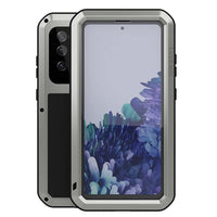 Samsung Galaxy S20 FE Love Mei Metal Shockproof Dustproof Water Resistant Rugged Cover - Silver - Cover Noco